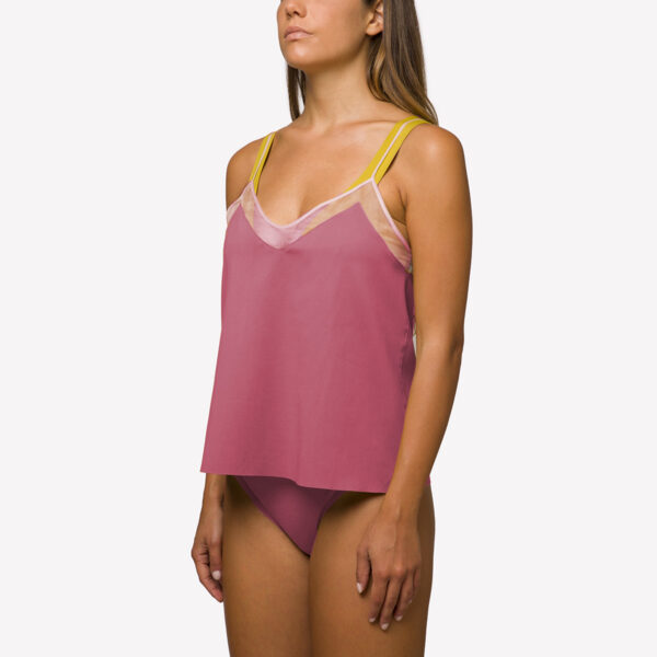 Top with shoulder straps Quartz Pink