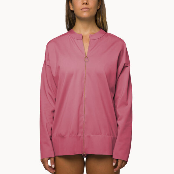 Bomber jacket with embroidery Quartz pink
