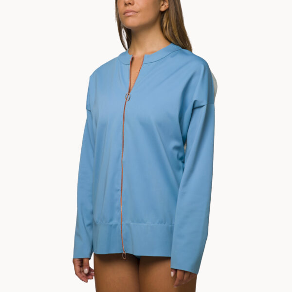 Bomber jacket with embroidery Topaz Blue